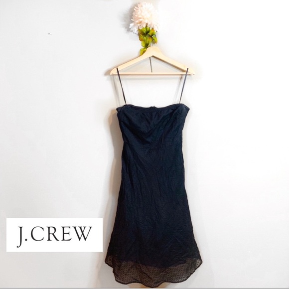 J. Crew Dresses & Skirts - SALE‼️ j.crew strapless black polka dot dress |